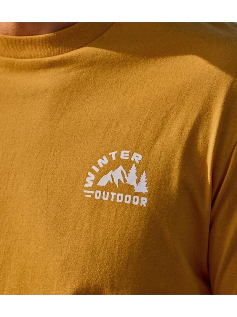 Lot de 4 Tee-Shirts Outdoor   - ATLAS FOR MEN Blanc/Jaune/Rouge - Kiabi