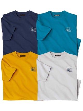 Lot de 4 Tee-Shirts Scotland Explorer   - ATLAS FOR MEN