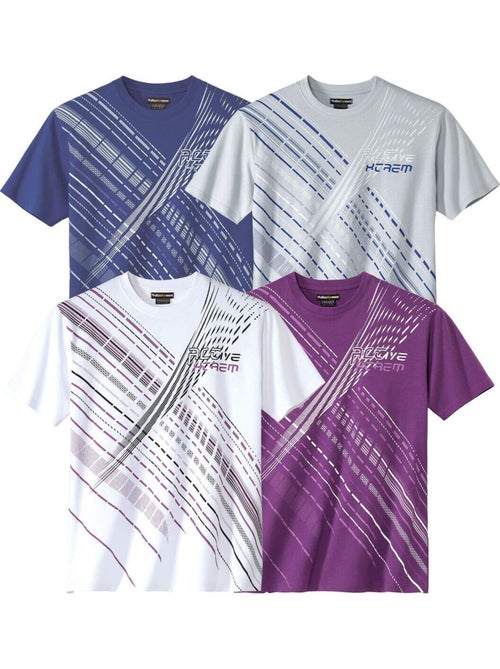 Lot de 4 Tee-shirts Sportmen - ATLAS FOR MEN - Kiabi Lot de 4 Tee-shirts Sportmen - ATLAS FOR MEN - Kiabi