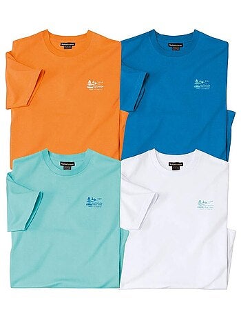 Lot de 4 Tee-shirts Unis - ATLAS FOR MEN