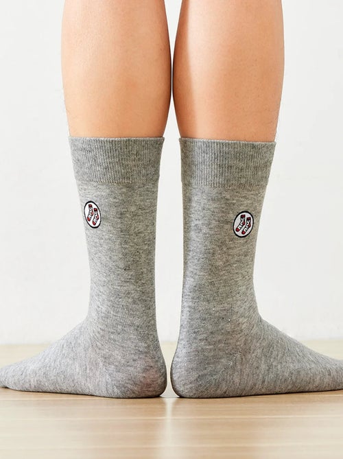 Lot de 4 Tites Chaussettes Hautes Gris clair - Kiabi