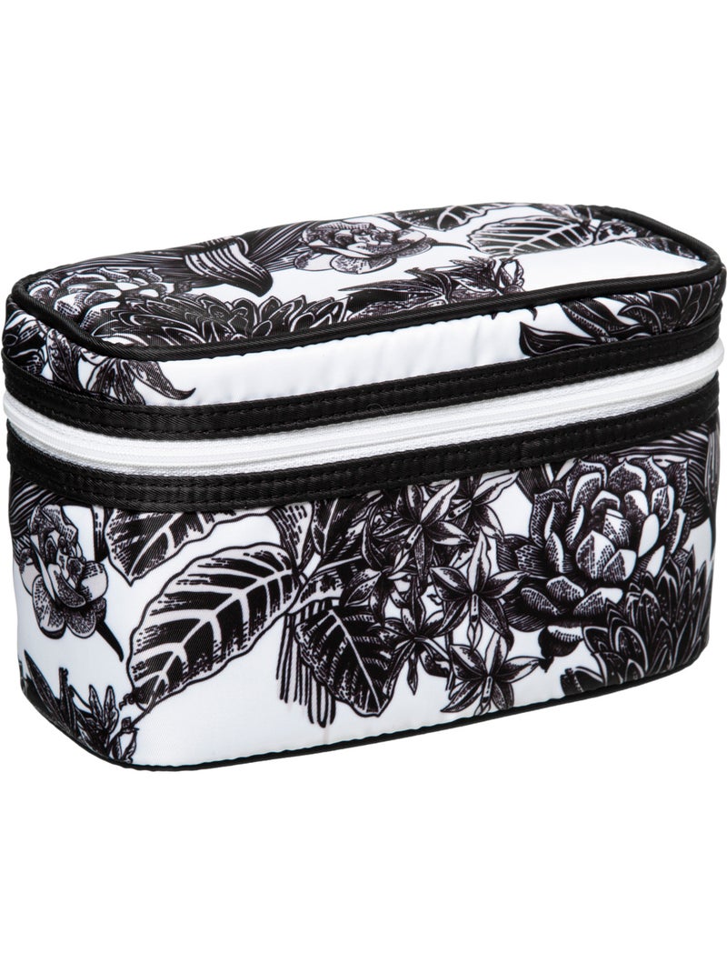 Lot de 4 trousses de toilette BLACKFLORA Noir Blanc - Kiabi