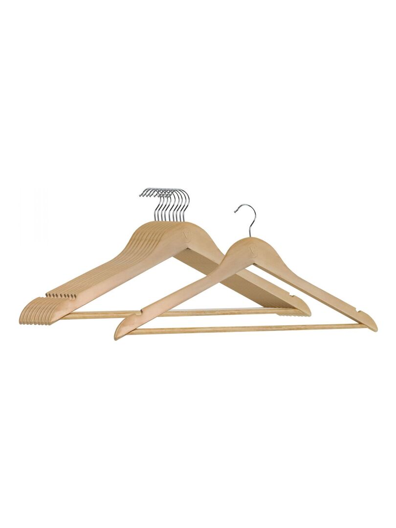 Lot de 40 cintres pour vêtements adulte avec crochet pivotant à 360° - Vivezen Beige - Kiabi