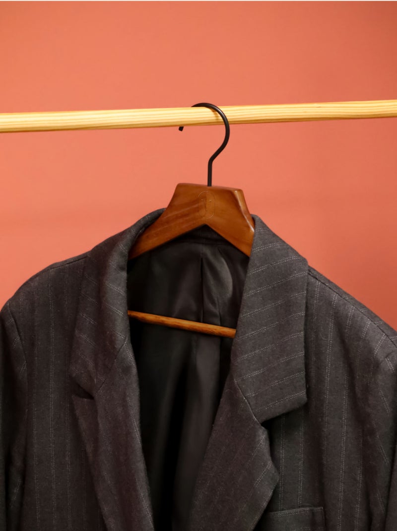 Lot de 40 cintres pour vêtements adulte premium avec crochet pivotant à 360° - Vivezen Marron foncé - Kiabi