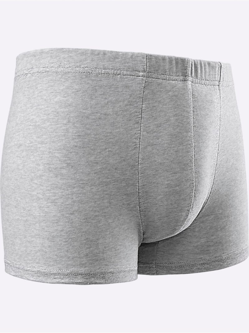 Lot de 5  - Boxer Coton Extensible - Taille Standard - Witt Gris Noir - Kiabi
