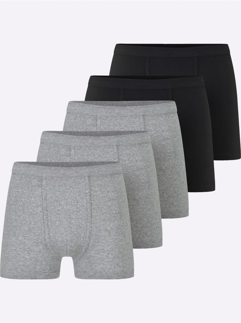 Lot de 5  - boxers côtes fines - taille standard - witt Multicolore - Kiabi