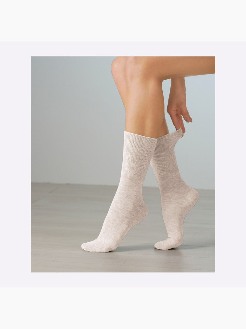Lot de 5  - chaussettes adapté pieds sensibles - taille standard - witt Beige - Kiabi