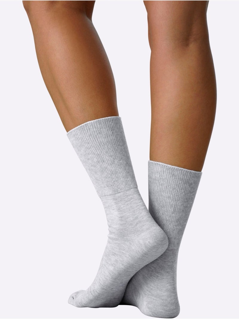Lot de 5  - Chaussettes Adapté Pieds Sensibles - Taille Standard - Witt Gris - Kiabi