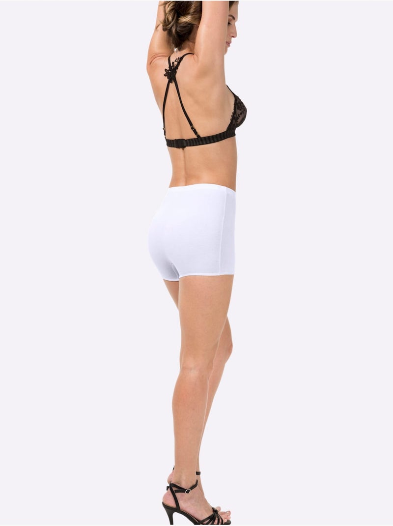 Lot de 5  - Panties Jersey Fin - Taille Standard - Witt Blanc - Kiabi