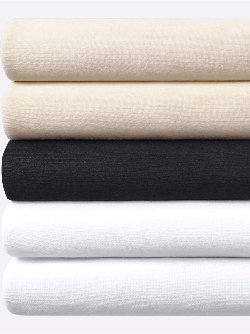 Lot de 5  - Slip Côtes Fines - Taille Standard - Witt Noir Blanc Noir - Kiabi