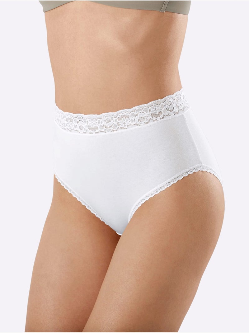 Lot de 5  - slip jersey fin - taille standard - witt Blanc - Kiabi