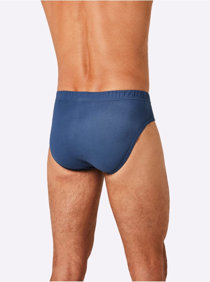 Lot de 5  - slip jersey fin - taille standard - witt Bleu jean - Kiabi