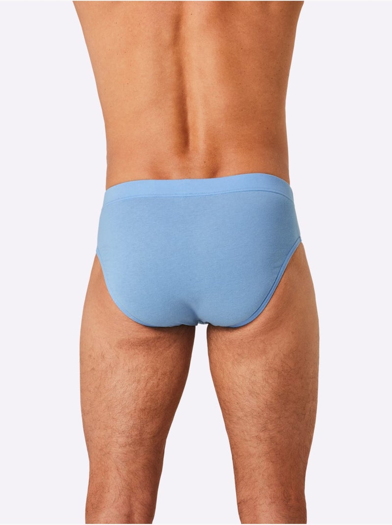 Lot de 5  - slip jersey fin - taille standard - witt Bleu jean - Kiabi