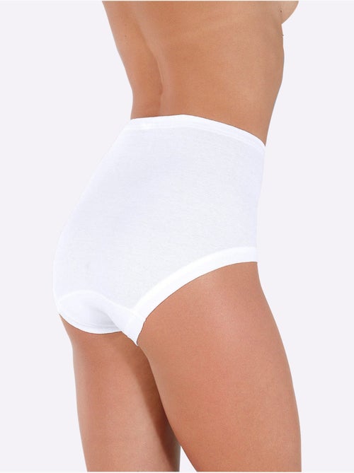 Lot de 5 - Slip Taille Haute Côtes Fines - Taille Standard - Witt - Kiabi Lot de 5 - Slip Taille Haute Côtes Fines - Taille Standard - Witt - Kiabi