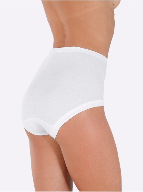 Lot de 5  - Slip Taille Haute Côtes Fines - Taille Standard - Witt - Kiabi