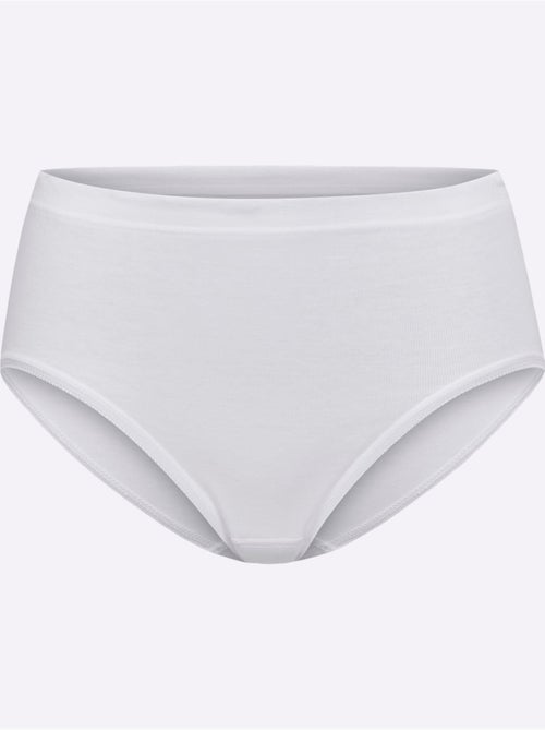 Lot de 5 - Slip Taille Haute Côtes Fines - Taille Standard - Witt - Kiabi Lot de 5 - Slip Taille Haute Côtes Fines - Taille Standard - Witt - Kiabi