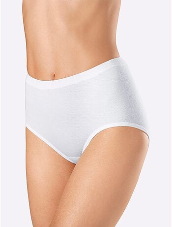 Lot de 5 - Slip Taille Haute Côtes Fines - Taille Standard - Witt