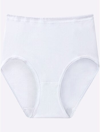 Lot de 5 - Slip Taille Haute Côtes Fines - Taille Standard - Witt