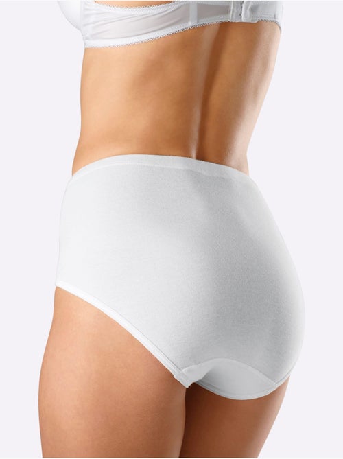 Lot de 5  - Slip Taille Haute Côtes Fines - Taille Standard - Witt - Kiabi