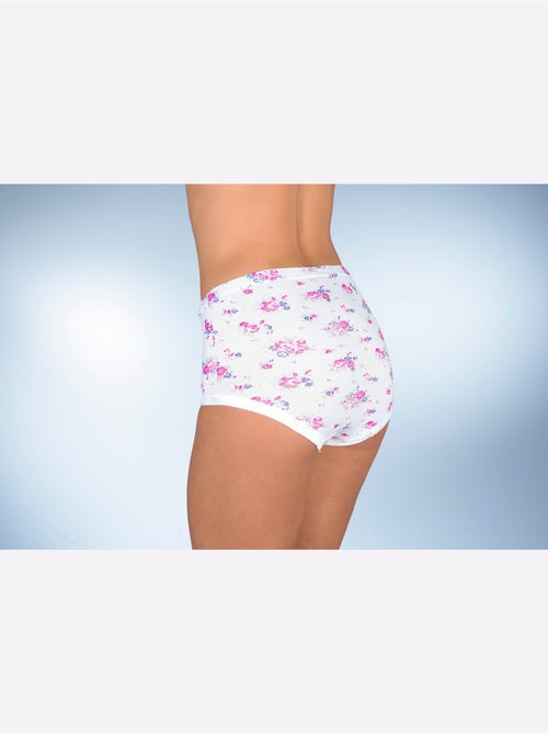 Lot de 5  - Slip Taille Haute Côtes Fines - Taille Standard - Witt - Kiabi