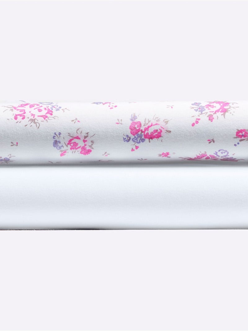 Lot de 5  - Slip Taille Haute Côtes Fines - Taille Standard - Witt Rose - Kiabi