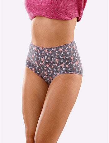 Lot de 5 - Slip Taille Haute élasthanne - Taille Standard - Moda Vilona