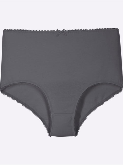 Lot de 5 - Slip Taille Haute élasthanne - Taille Standard - Moda Vilona - Kiabi Lot de 5 - Slip Taille Haute élasthanne - Taille Standard - Moda Vilona - Kiabi
