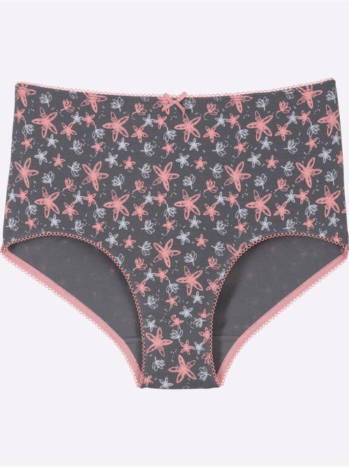 Lot de 5 - Slip Taille Haute élasthanne - Taille Standard - Moda Vilona - Kiabi Lot de 5 - Slip Taille Haute élasthanne - Taille Standard - Moda Vilona - Kiabi
