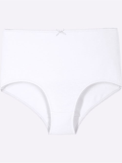 Lot de 5 - Slip Taille Haute élasthanne - Taille Standard - Moda Vilona - Kiabi Lot de 5 - Slip Taille Haute élasthanne - Taille Standard - Moda Vilona - Kiabi