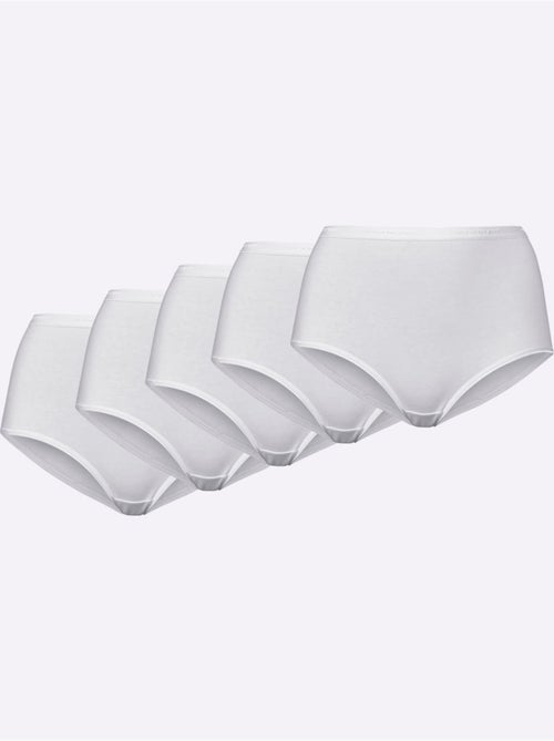 Lot de 5  - Slip Taille Haute Jersey Fin - Taille Standard - Witt - Kiabi