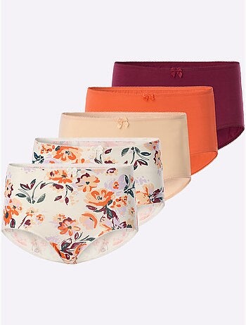 Lot de 5 - Slip Taille Haute Lot De 5 Pièces - Taille Standard - Moda Vilona