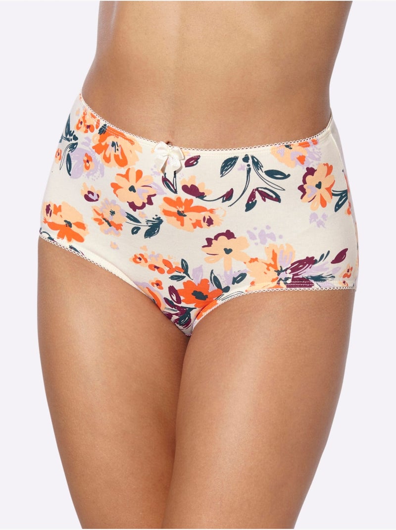 Lot de 5  - Slip Taille Haute Lot De 5 Pièces - Taille Standard - Moda Vilona Ivoire - Kiabi