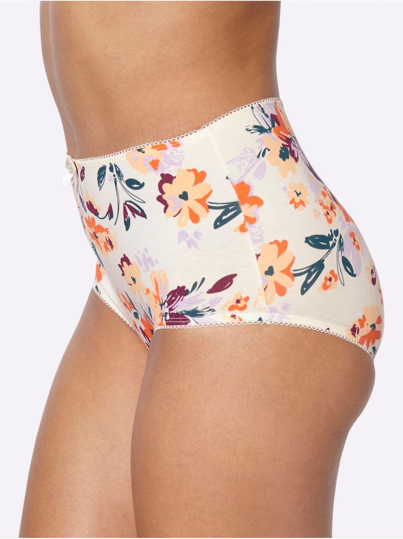 Lot de 5  - Slip Taille Haute Lot De 5 Pièces - Taille Standard - Moda Vilona Ivoire - Kiabi