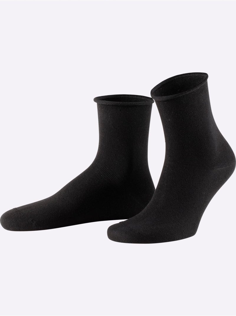 Lot de 5  - Socquettes Pour Dames Qualité Coton - Taille Standard - Witt Gris - Kiabi