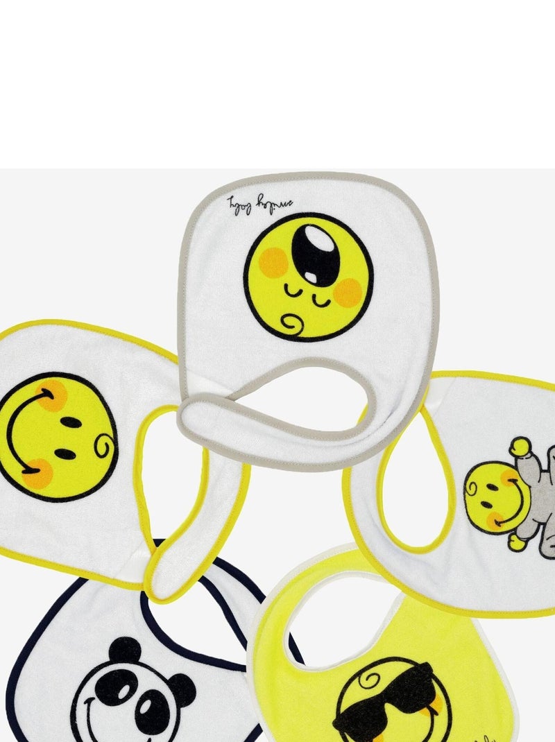 Lot de 5 bavoirs bébé Kinousses Jaune - Kiabi