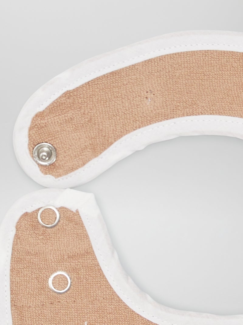 Lot de 5 bavoirs en éponge Beige - Kiabi