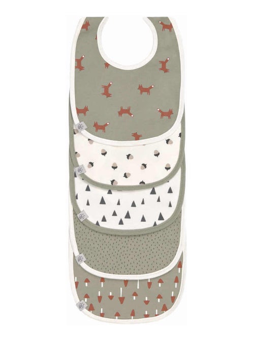 Lot de 5 bavoirs en éponge imperméable 3-18 mois Little Forest Renard - Kiabi