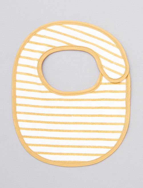 Lot De 5 Bavoirs Eponge Bebe Fille Blanc Bleu Jaune Kiabi 4 80