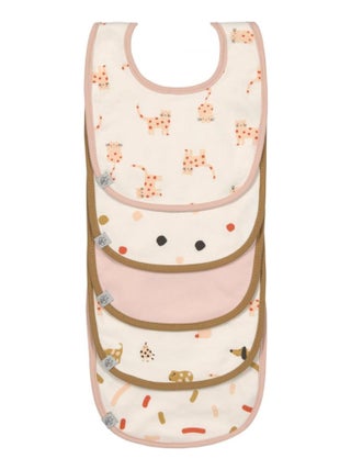 Lot de 5 bavoirs éponge Little Mateys orange épicé