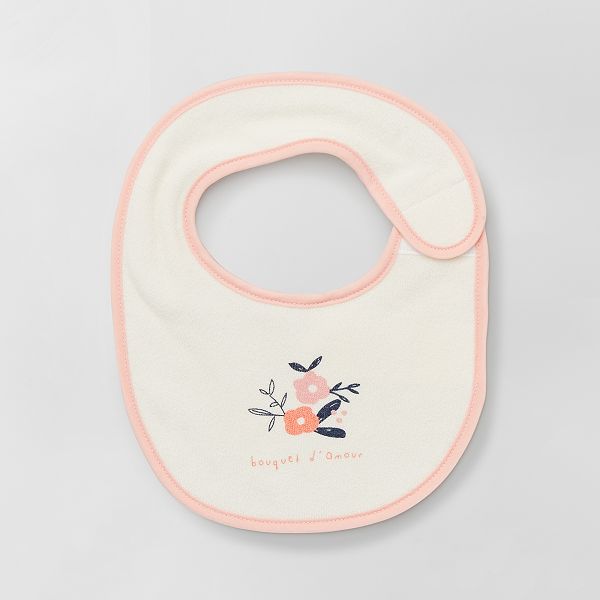 Lot De 5 Bavoirs Eponge Bebe Fille Blanc Rose Jaune Kiabi 4 80