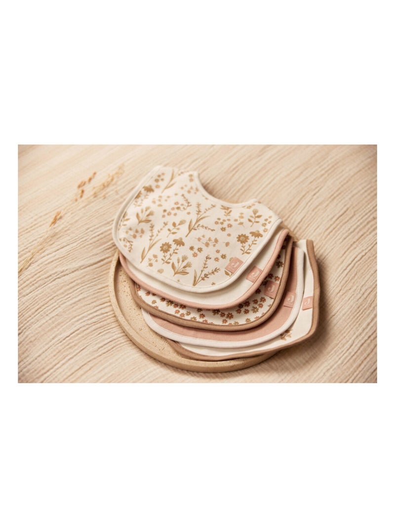 Lot de 5 bavoirs imperméables Bloomy Jollein Rose - Kiabi