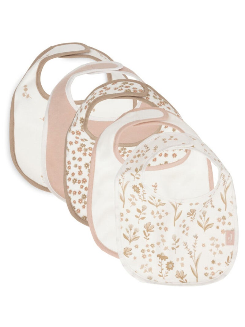 Lot de 5 bavoirs imperméables Bloomy Rose - Kiabi