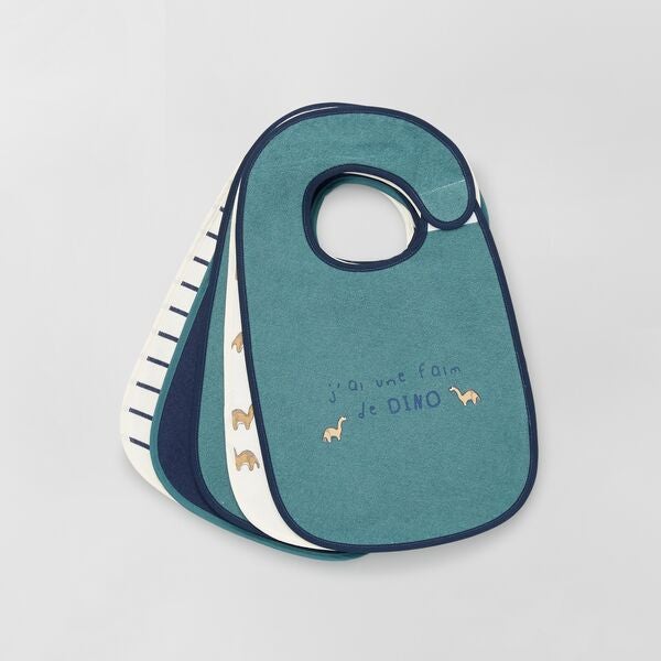 Lot De 5 Bavoirs Imprimes Bebe Garcon Blanc Kiabi 8 00