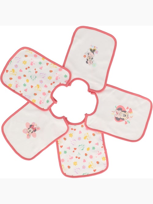 Lot de 5 Bavoirs Minnie - 100% Coton - Kiabi