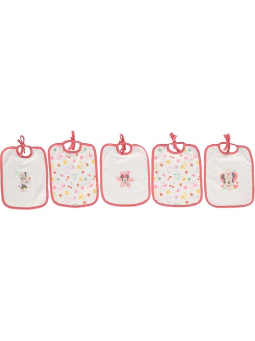 Lot de 5 Bavoirs Minnie - 100% Coton - Kiabi