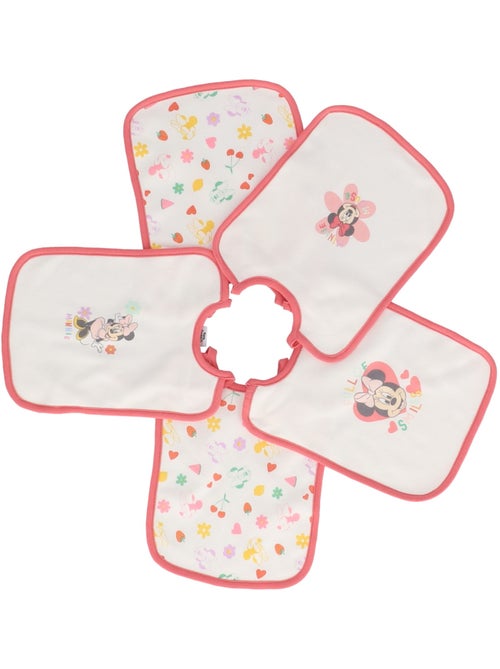 Lot de 5 Bavoirs Minnie - 100% Coton - Kiabi