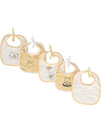 Lot de 5 Bavoirs Winnie - 100% Coton