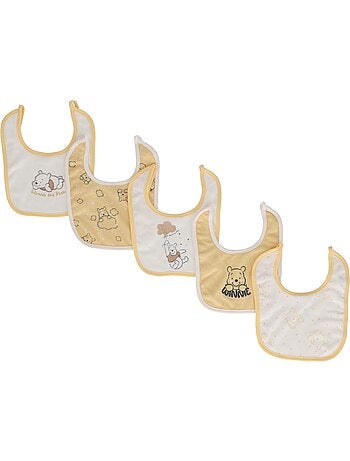 Lot de 5 Bavoirs Winnie - 100% Coton