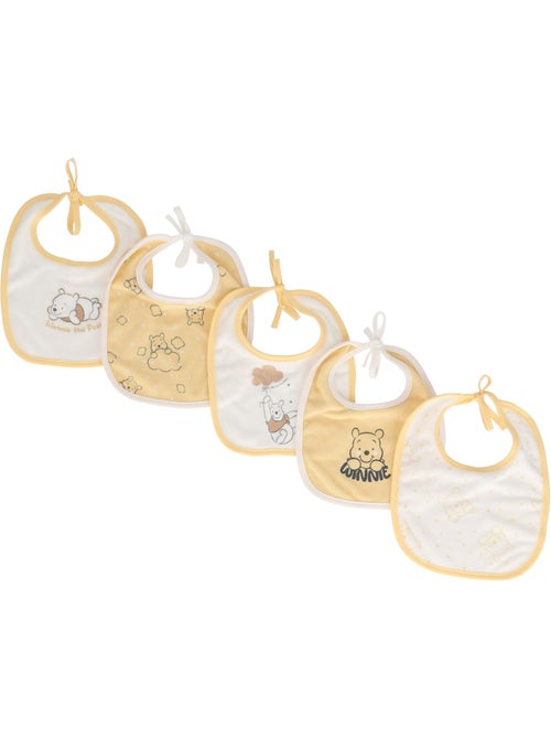 Lot de 5 Bavoirs Winnie - 100% Coton - Kiabi