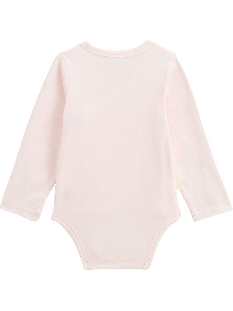 Lot de 5 bodies bébé manches longues ouverture croisée Louison Rose - Kiabi
